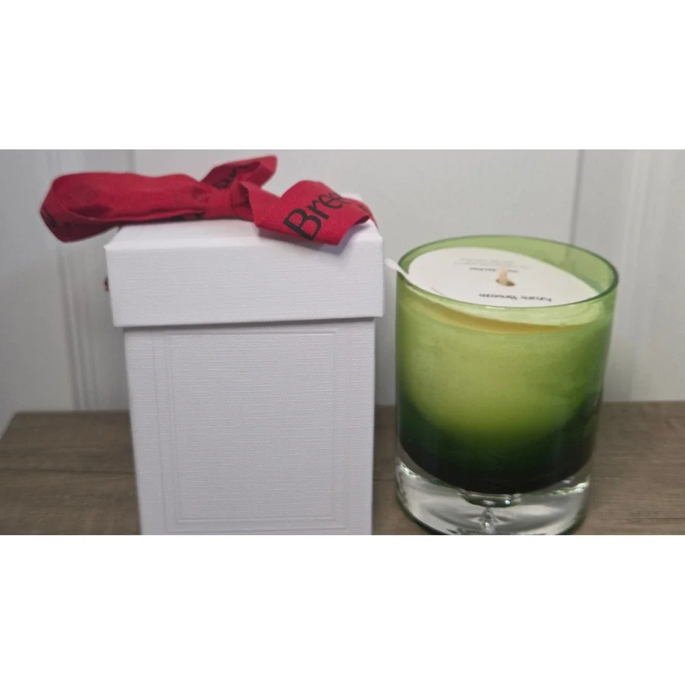 Azure Breeze Norwegian Pine Scented Candle 12oz Green Glass Jar with Gift Box